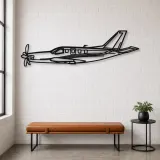 Insegna in metallo silhouette aereo TBM, Silhouette aereo in metallo, Decorazione murale aviatore