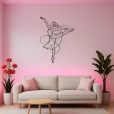 Ballet Attitude Pose Metal Wall Art | Dance Silhouette Wall Decor