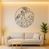 Sevillana Fan Dance Metal Wall Art | Dance Silhouette Wall Decor