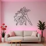 Rumba Body Line Metal Wall Art | Couple Dance Wall Decor