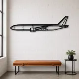 Silhouette d'avion en métal 777F, Décoration murale aéronautique