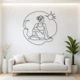 Twisted Chair Flow Metal Wall Art | Yoga and Meditation Wall Decor
