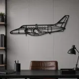 Insegna in metallo silhouette aereo Jetstream 32, Silhouette aereo in metallo, Decorazione parete aviazione, Decorazione per aviatori