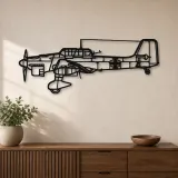 Silhouette d'avion Stuka JU-87 en métal, Décoration murale en métal, Décor aéronautique, Décor d'aviation