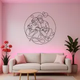 Reading Together Lovers Metal Wall Art | Romantic Couple Decor