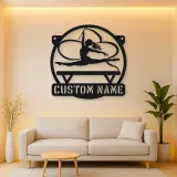Personalized Rhythmic Gymnast Metal Wall Art with Ribbon
