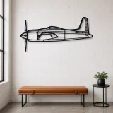 Silhouette en métal d'avion F8F Bearcat, décoration murale en métal, décoration aéronautique, cadeau pour aviateurs