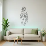 Fashion Editorial Profile Metal Wall Art | Fashion Figure Wall Decor