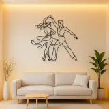 Salsa Couple Spin Metal Wall Art | Couple Dance Wall Decor