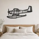 Silhouette d'avion en métal A185F Float, Décoration murale aéronautique