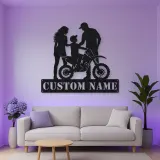 Personalized Mini Dirt Bike Family Metal Wall Art