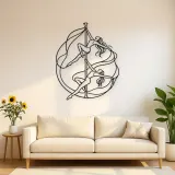 Pole Acrobatics Silhouette Metal Wall Art | Aerial Dance Wall Decor