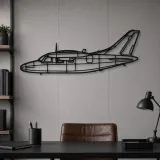 Silhouette d'avion en métal MU-2K, décoration murale aéronautique