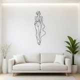 Minimalist Runway Line Metal Wall Art | Fashion Figure Wall Decor