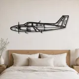 Silhouette d'avion Baron G58 en métal, Décoration murale en métal, Décor aéronautique, Cadeau pour aviateur