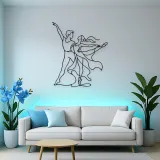 Ballet Pas De Deux Metal Wall Art | Couple Dance Wall Decor