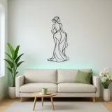 Profile with Drape Metal Wall Art | Feminine Figure Wall Decor