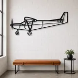 Silhouette d'avion STOL CH 701 en métal, Décoration murale en métal, Décor aéronautique, Décor d'aviation