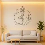 Tree Pose Balance Metal Wall Art | Yoga and Meditation Wall Decor