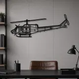 Silhouette d'avion Bell 212 en métal, Décoration murale en métal, Décor aéronautique, Cadeau pour aviateur