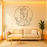 Hand in Hand Silhouette Metal Wall Art | Romantic Couple Decor