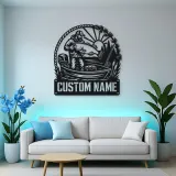 Personalized Fisherman Big Catch Boat Metal Wall Art
