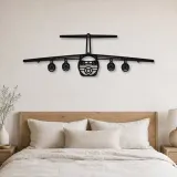 Silhouette d'avion BAe 146 en métal, Décoration murale en métal, Décor aéronautique, Cadeau pour aviateur