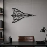 Silhouette en métal d'avion CF-105 Arrow Top, Décoration murale en métal, Décor aéronautique, Cadeau pour aviateur