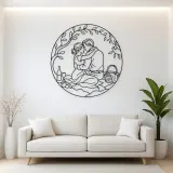Picnic Embrace Metal Wall Art | Romantic Couple Decor