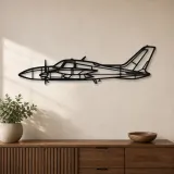 Silhouette en métal d'avion 310R, décoration murale en métal, décoration aéronautique, cadeau pour pilote