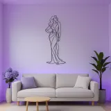 Long Sleeve Gown Metal Wall Art | Fashion Figure Wall Decor