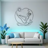 Boat Pose Balance Metal Wall Art | Yoga and Meditation Wall Decor