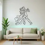 Tango Close Embrace Metal Wall Art | Couple Dance Wall Decor