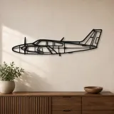 Silhouette d'avion en métal 95-B55 Baron, Décoration murale aéronautique