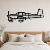 Silhouette de l'avion RV-10 en métal, décoration murale en métal, décoration aéronautique, décoration d'aviateur