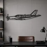 Insegna in metallo silhouette aereo TBM, Silhouette aereo in metallo, Decorazione murale aviatore