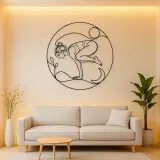 Crow Pose Balance Metal Wall Art | Yoga and Meditation Wall Decor