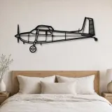 Silhouette d'avion en métal 180F, Décoration murale en métal, Décor aéronautique, Décorateur aviateur