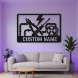 Personalized Electrician Tools Metal Wall Art