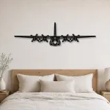Silhouette d'avion C-130H Hercules Front en métal, Décoration murale en métal, Décor aéronautique, Décor d'aviation