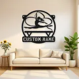 Personalized Rhythmic Gymnast Metal Wall Art with Ribbon