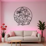 Country Line Dance Metal Wall Art | Couple Dance Wall Decor