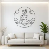 Lotus Pose Meditation Metal Wall Art | Yoga and Meditation Wall Decor