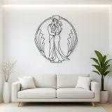 Art Deco Couple Metal Wall Art | Romantic Couple Decor
