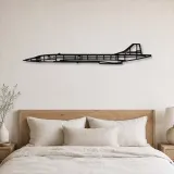 Insegna in metallo silhouette dell'aereo Concorde, Silhouette di aerei in metallo, Decorazione murale aviazione, Decorazione per aviatori