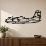 Silhouette en métal d'avion S-2T, décoration murale en métal, décoration aéronautique, décoration d'aviation