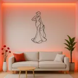 Standing Drape Twist Metal Wall Art | Feminine Figure Wall Decor