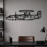Silhouette en métal d'avion E-2D Hawkeye, décoration murale en métal, décoration aéronautique, cadeau pour aviateurs