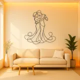 Slow Dance Pair Metal Wall Art | Romantic Couple Decor