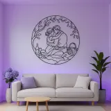 Picnic Embrace Metal Wall Art | Romantic Couple Decor